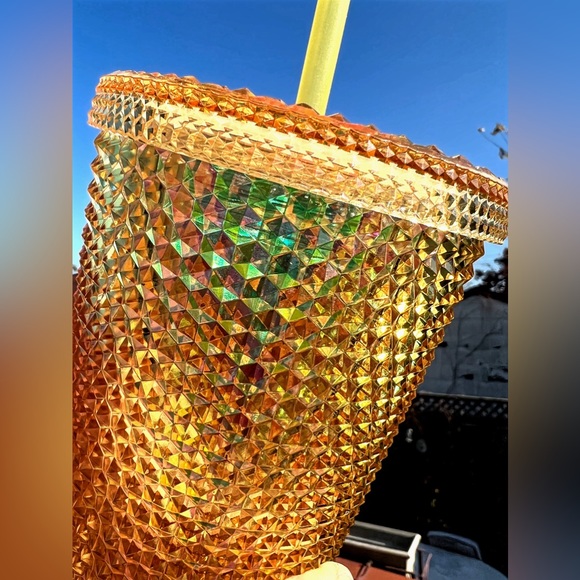 Starbucks Inspired 24oz Gold Bling Studded Tumbler - Picture 4 of 13